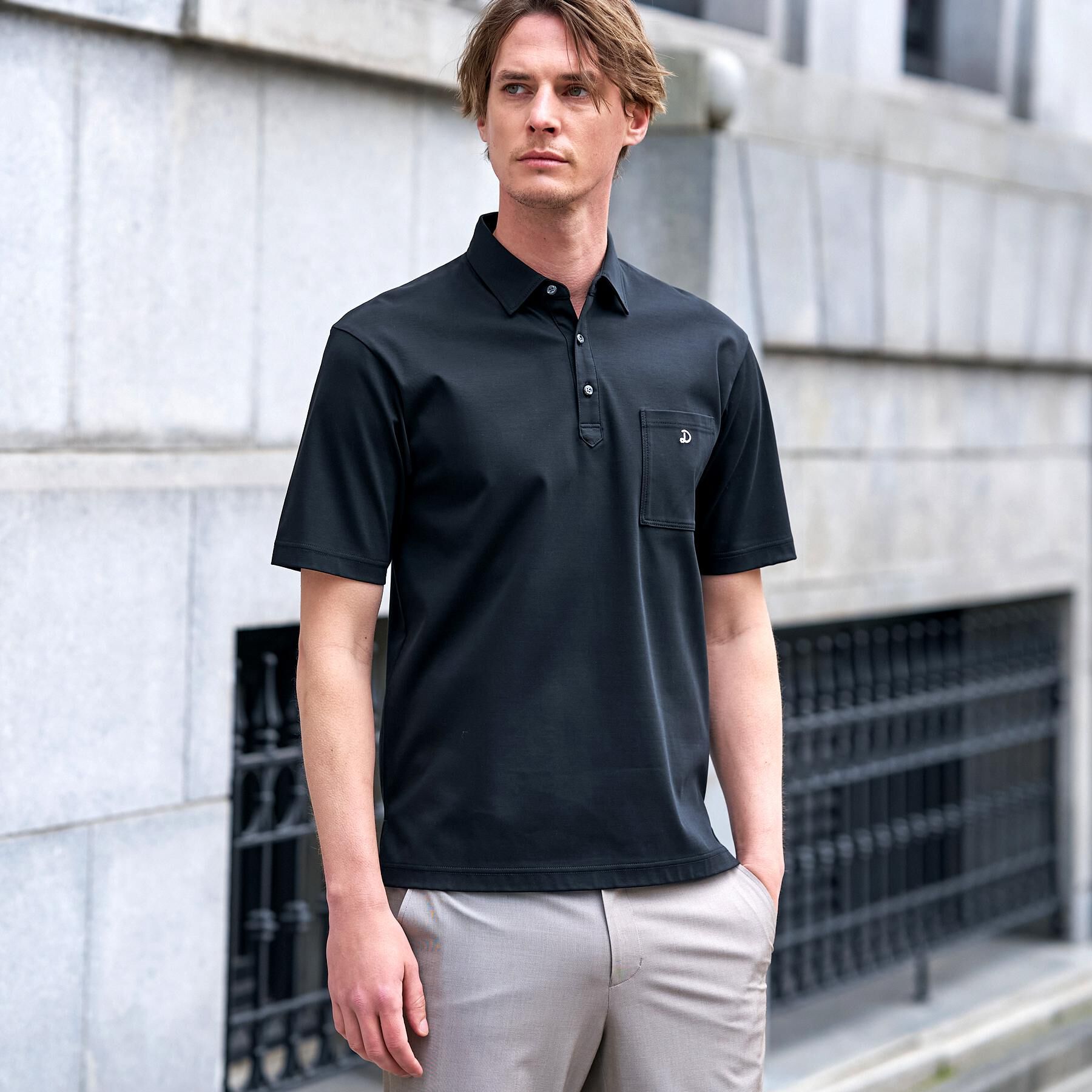DRESSTERIOR「【接触冷感/抗菌防臭/消臭/Safari5月号掲載】ICE CLEAR COTTON オーバーフィッ」|ポロシャツ|