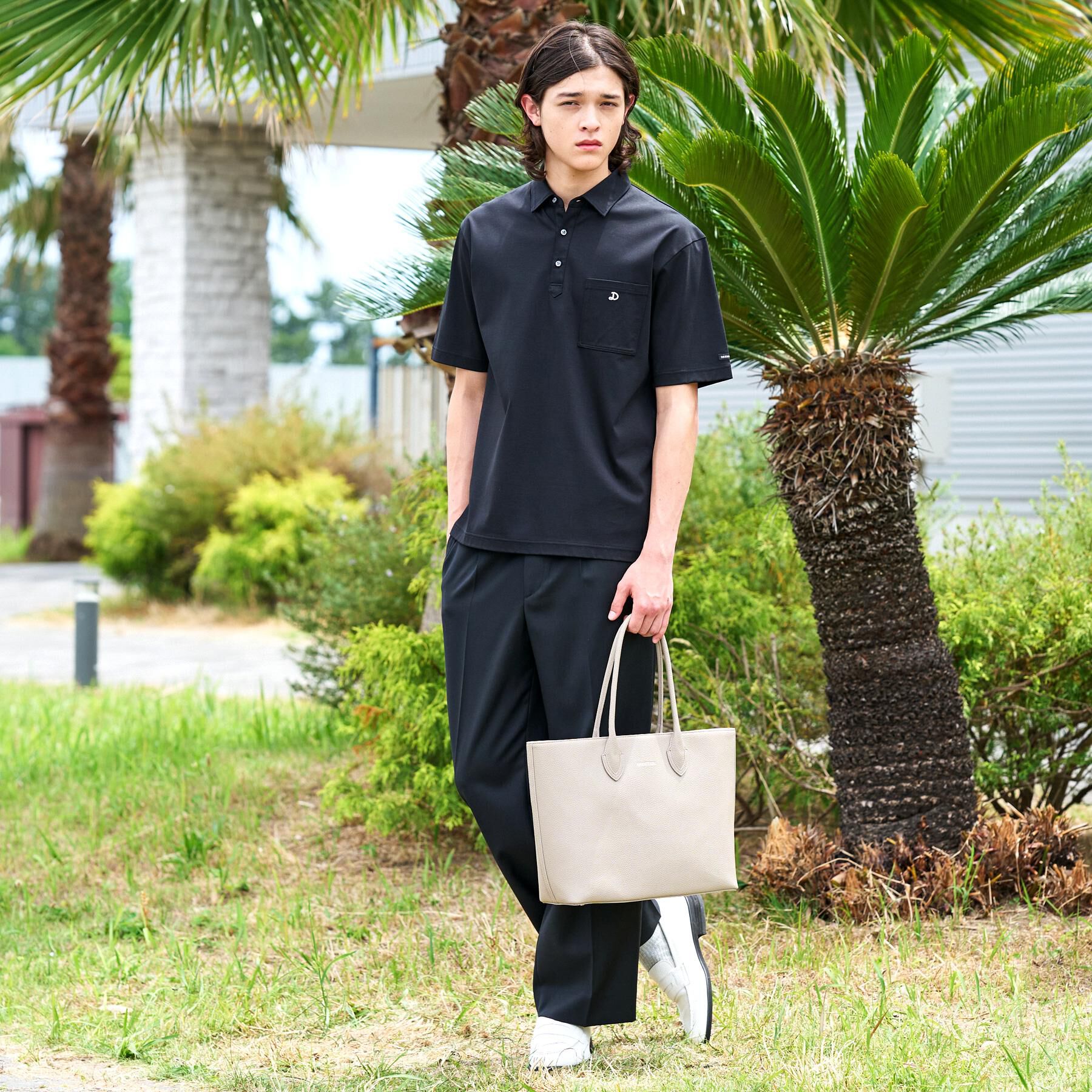 DRESSTERIOR「【接触冷感/抗菌防臭/消臭/Safari5月号掲載】ICE CLEAR COTTON オーバーフィッ」|ポロシャツ|