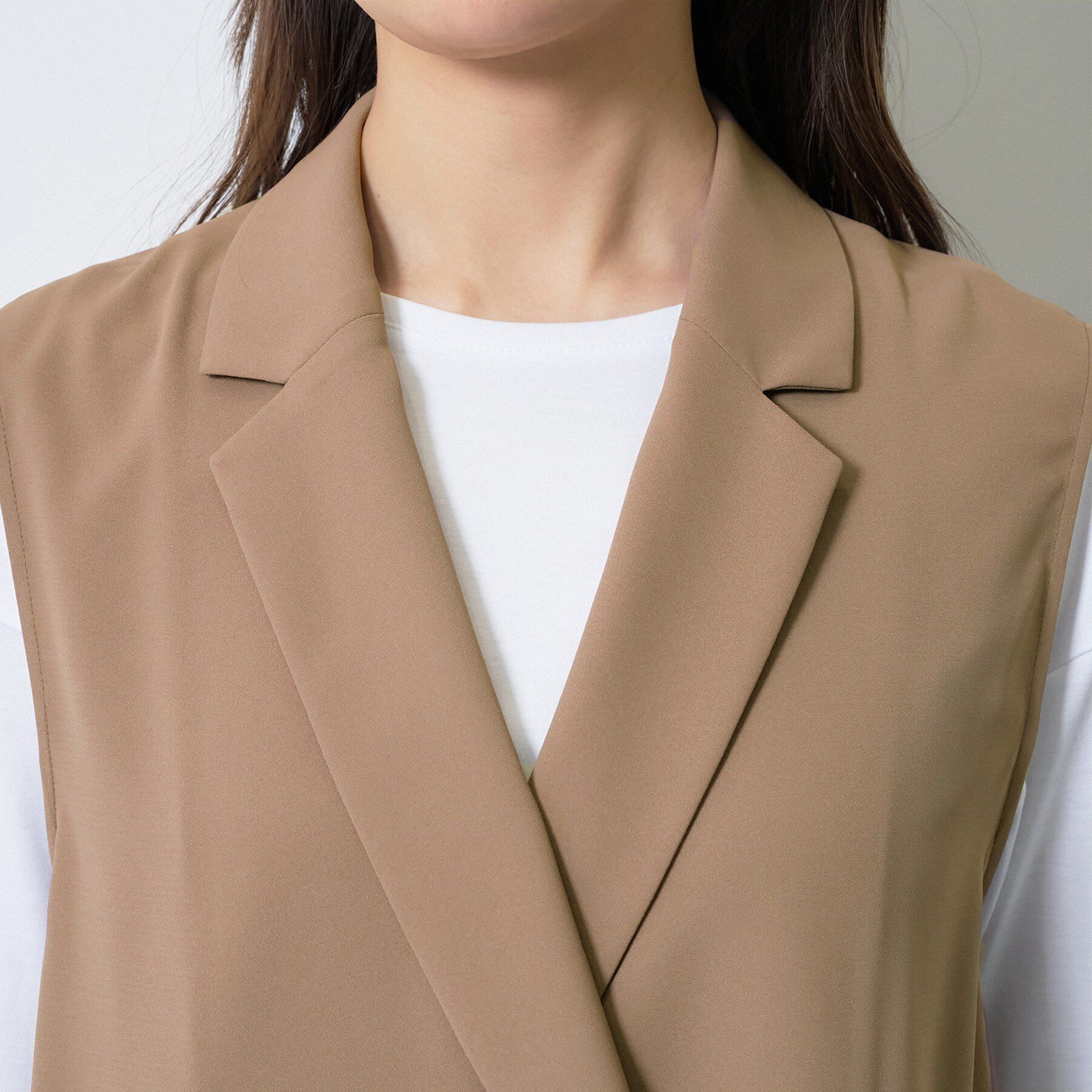 INDIVI「【接触冷感／透湿／着る日傘】颯爽ジレジャケット」|ベスト・ジレ|