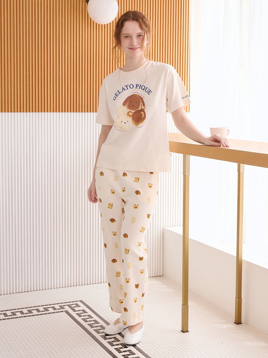 gelato pique「アニマルブレッドワンポイントTシャツ」|ルームウェア|