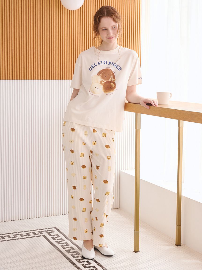 gelato pique「アニマルブレッドワンポイントTシャツ」|ルームウェア|