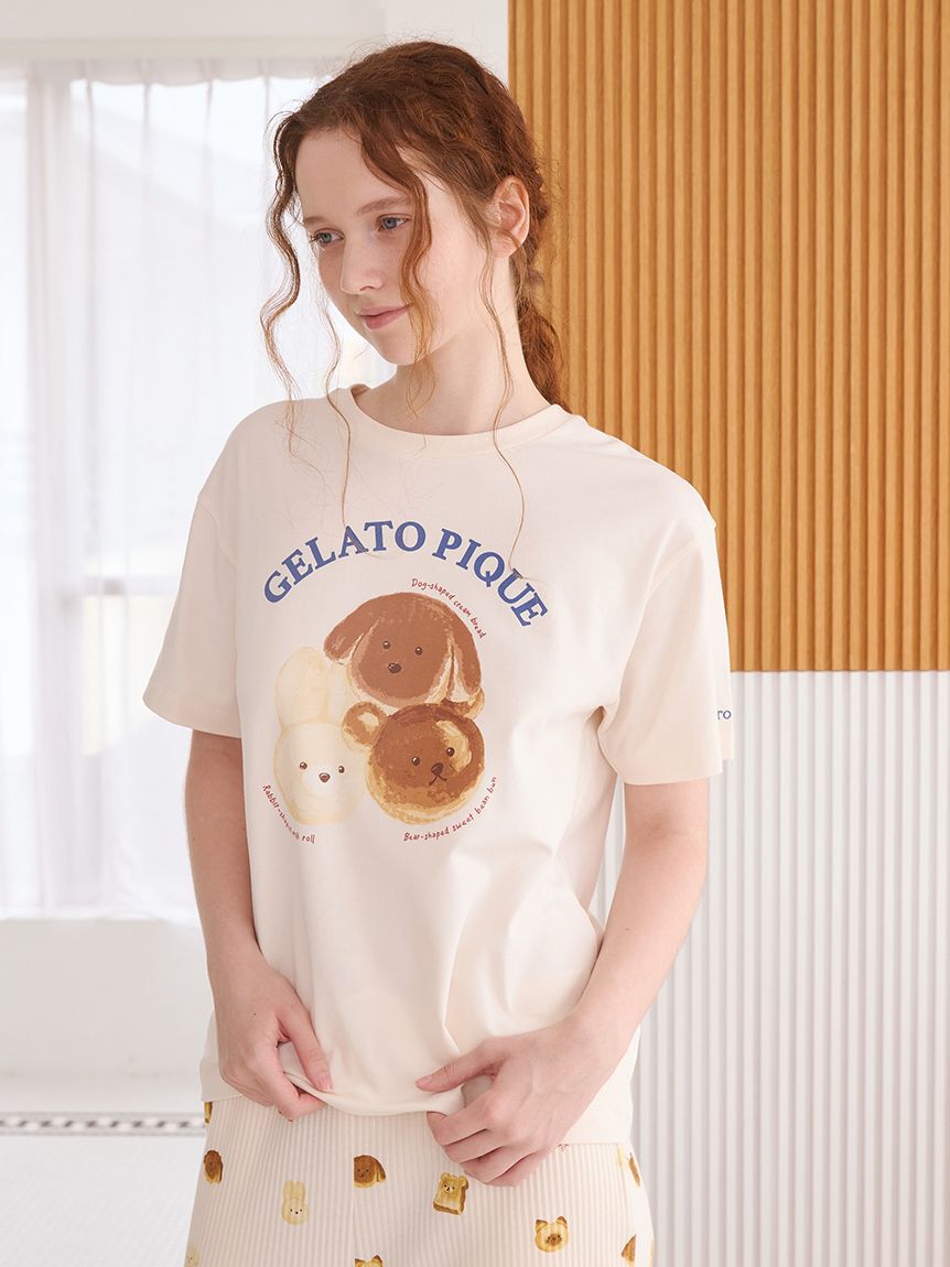 gelato pique「アニマルブレッドワンポイントTシャツ」|ルームウェア|