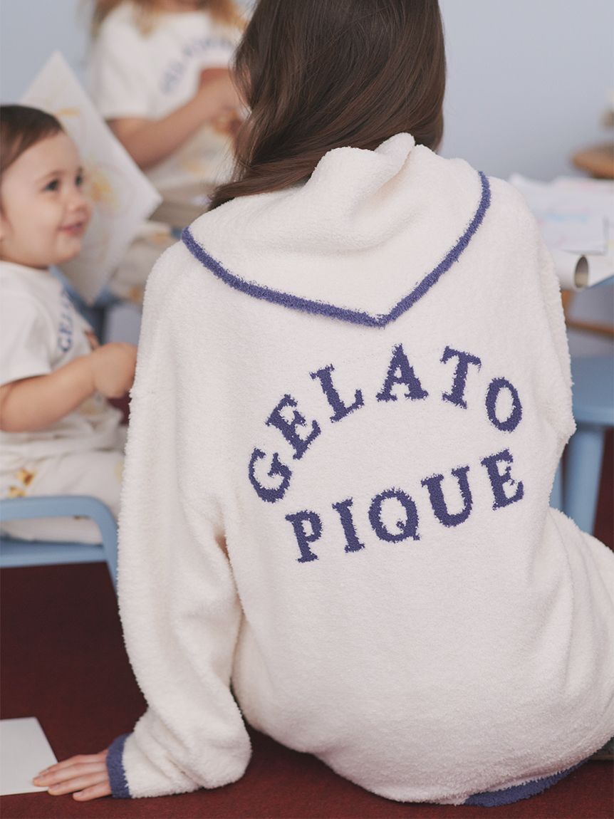 gelato pique「ベビモコアニマルブレッドカーディガン&スカーフセット」|ルームウェア|