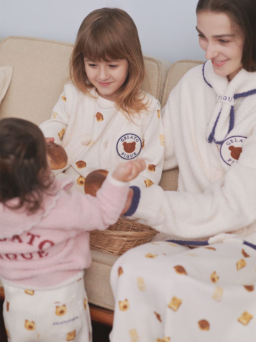 gelato pique「ベビモコアニマルブレッドカーディガン&スカーフセット」|ルームウェア|