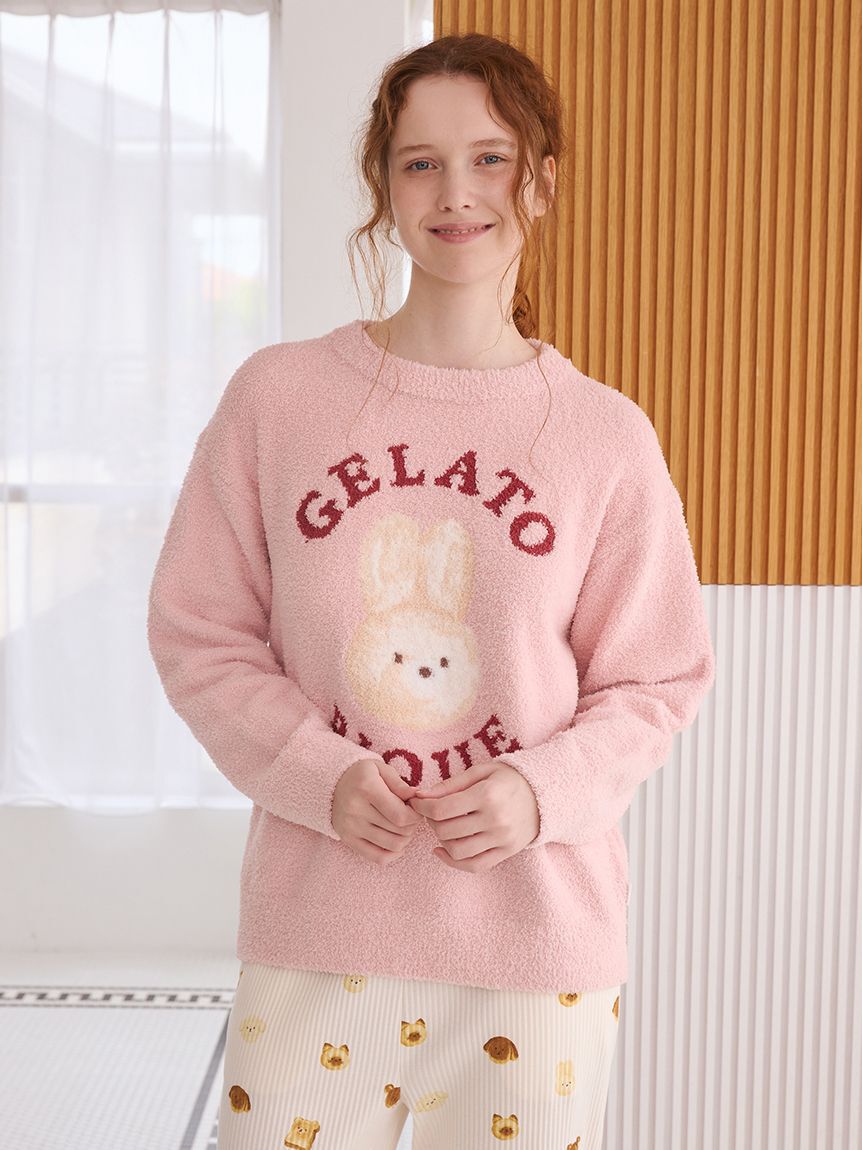 gelato pique「ベビモコアニマルブレッドジャガードプルオーバー」|ルームウェア|
