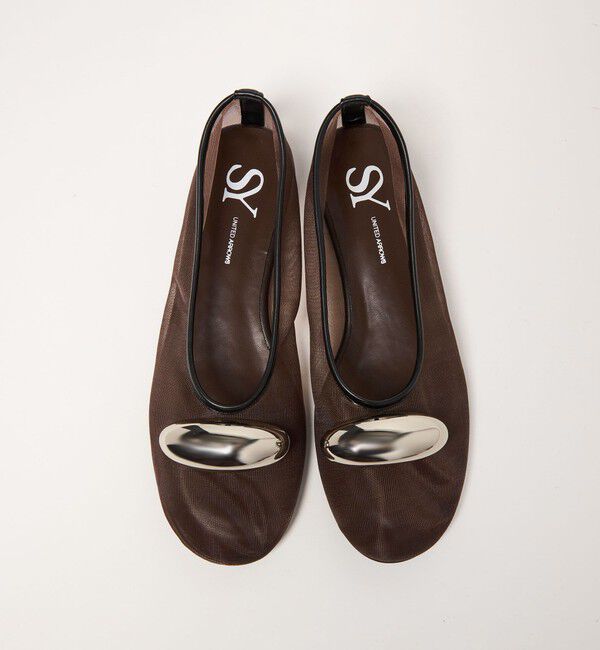 SY UNITED ARROWS「＜SY＞ビッグメタルシースルー フラット15&uarr;」|バレエシューズ|