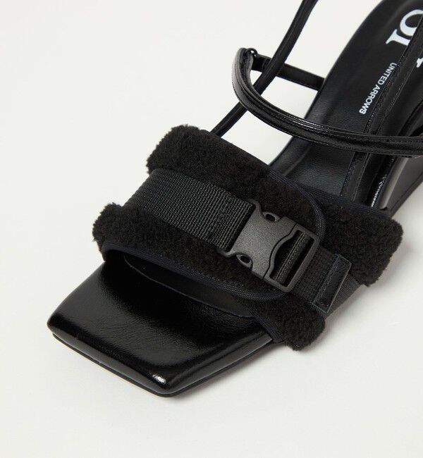 SY UNITED ARROWS「＜SY＞ボア ウェッジバックベルト サンダル60&uarr;」|サンダル|