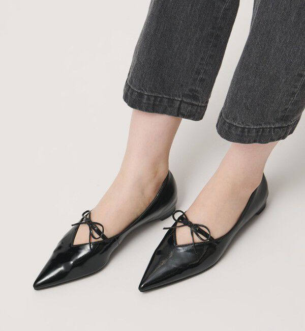 SY UNITED ARROWS「＜SY＞ポインテッドリボン フラット15&uarr;」|パンプス|
