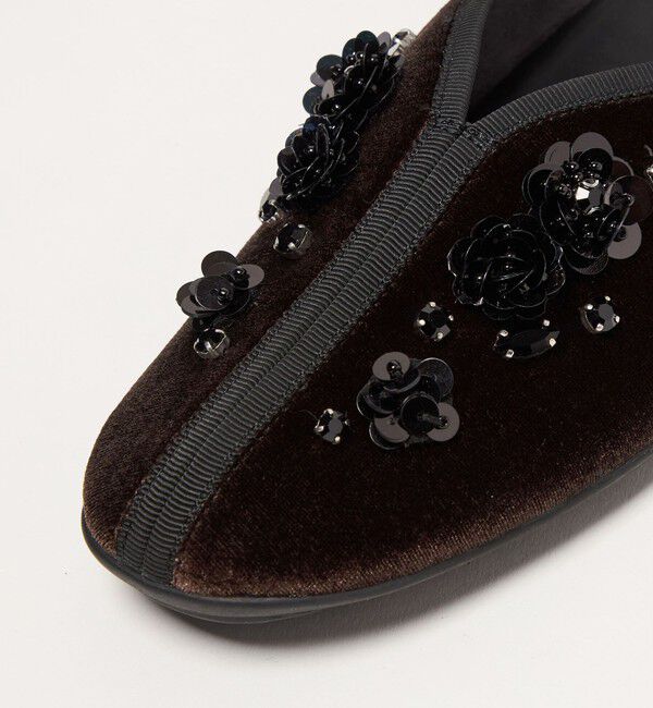 SY UNITED ARROWS「＜SY＞フラワービジューチャイナベルト フラット20&uarr;」|バレエシューズ|