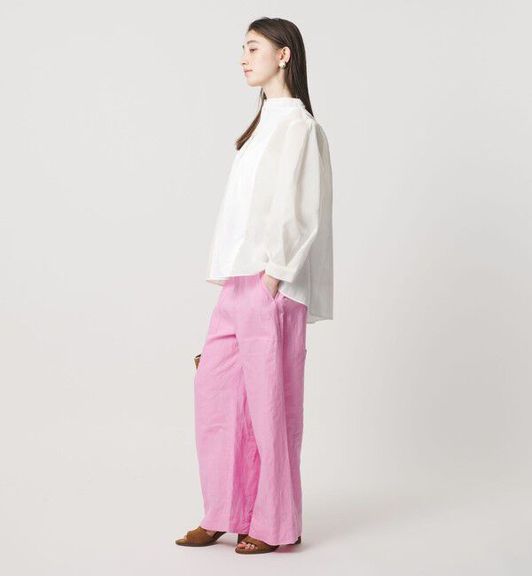 UNITED ARROWS「シアー コンビ フレア シャツ」|シャツ・ブラウス|