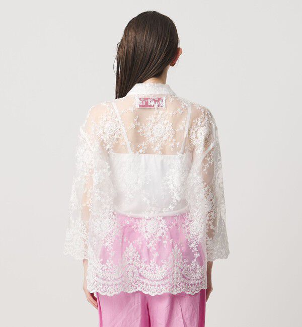UNITED ARROWS「＜dahl&rsquo;ia＞8分袖 シアーシャツ」|Tシャツ・カットソー|