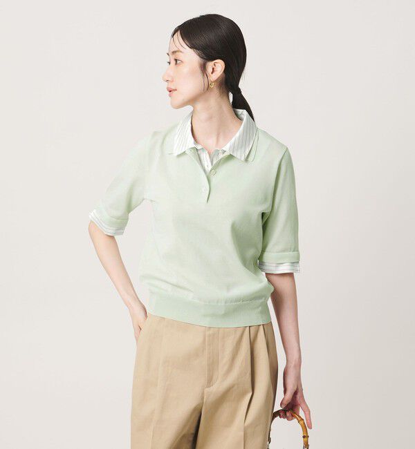 UNITED ARROWS「ポロコンビ 4WAY ニット ‐ウォッシャブル‐」|ニット・セーター|LIME