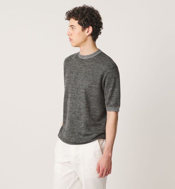 UNITED ARROWS「＜SOVEREIGN＞ハニカム ニットTシャツ」|Tシャツ・カットソー|MD.GRAY
