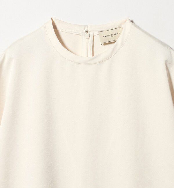 UNITED ARROWS「サテン レース コンビ ブラウス」|シャツ・ブラウス|