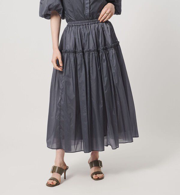 UNITED ARROWS「シアー タフタ ギャザースカート ‐はっ水 ウォッシャブル‐」|スカート|