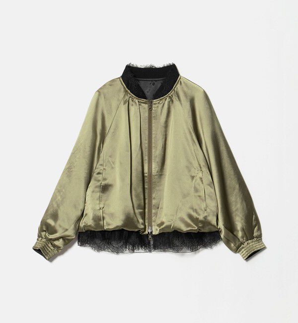 UNITED ARROWS「＜MARILYN MOON＞サテン レース リバーシブル ブルゾン」|ブルゾン・スタジャン|OLIVE