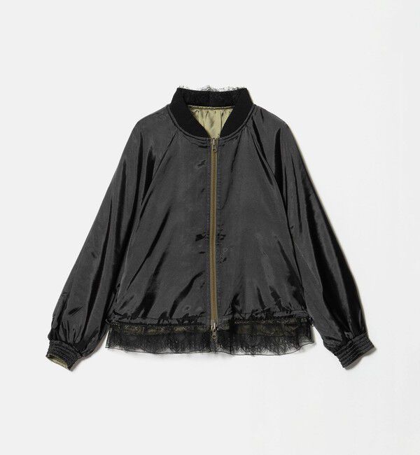UNITED ARROWS「＜MARILYN MOON＞サテン レース リバーシブル ブルゾン」|ブルゾン・スタジャン|