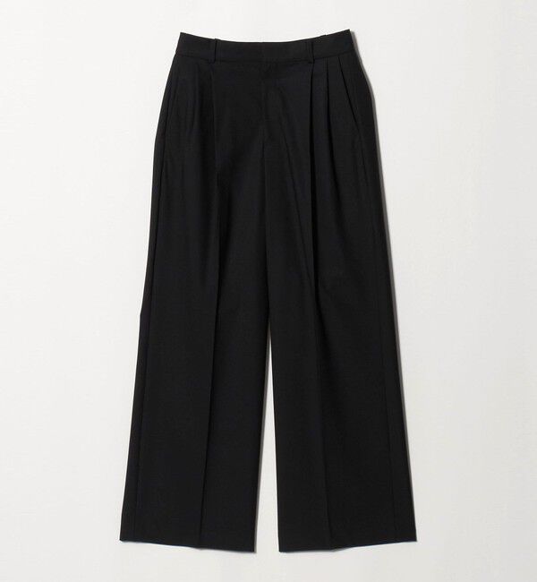 UNITED ARROWS「トロピカル ２タック ワイドパンツ」|スラックス|BLACK