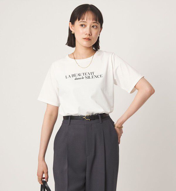 UNITED ARROWS green label relaxing「ロゴ ショートスリーブ プルオーバー カットソー 接触冷感」|Tシャツ・カットソー|