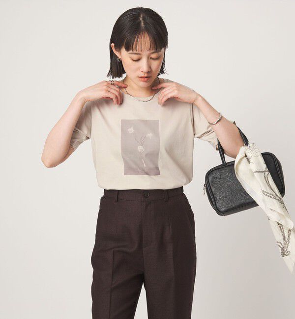 UNITED ARROWS green label relaxing「ロゴ ショートスリーブ プルオーバー カットソー 接触冷感」|Tシャツ・カットソー|