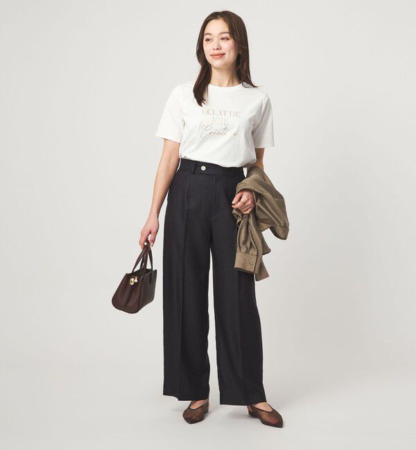 UNITED ARROWS green label relaxing「ロゴ ショートスリーブ プルオーバー カットソー 接触冷感」|Tシャツ・カットソー|