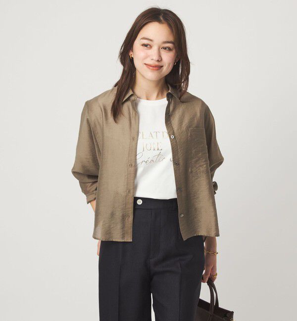 UNITED ARROWS green label relaxing「ロゴ ショートスリーブ プルオーバー カットソー 接触冷感」|Tシャツ・カットソー|