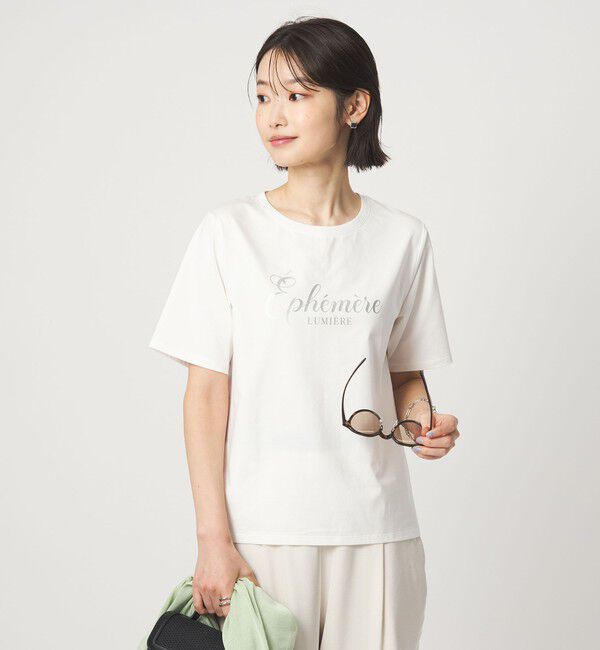 UNITED ARROWS green label relaxing「ロゴ ショートスリーブ プルオーバー カットソー 接触冷感」|Tシャツ・カットソー|