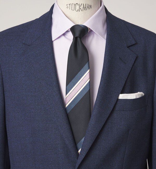 UNITED ARROWS green label relaxing「GLR ポリエステル ウォッシャブル ストライプ1 ネクタイ」|ネクタイ・蝶ネクタイ|NAVY
