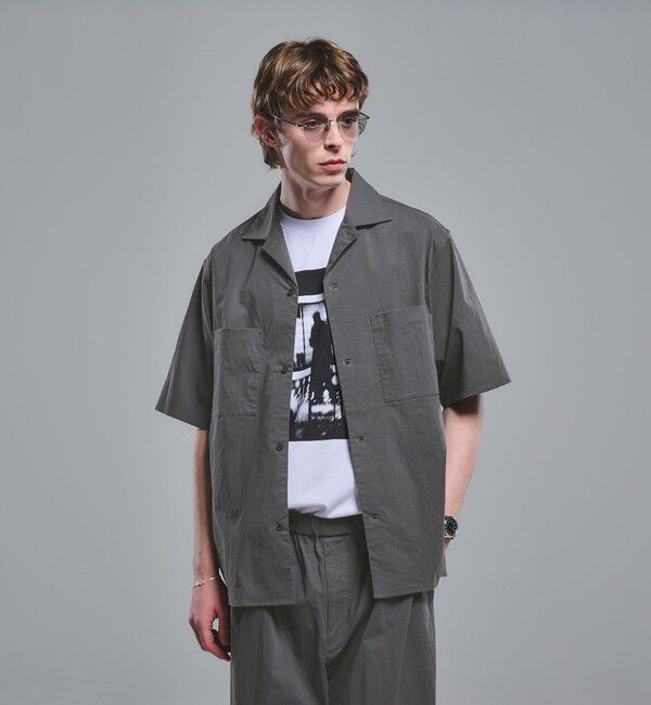 UNITED ARROWS green label relaxing「WONDER CLOTH オープンカラー 3ポケット 半袖シャツ -ストレッチ・接触冷感・吸水速乾-」|シャツ・ブラウス|