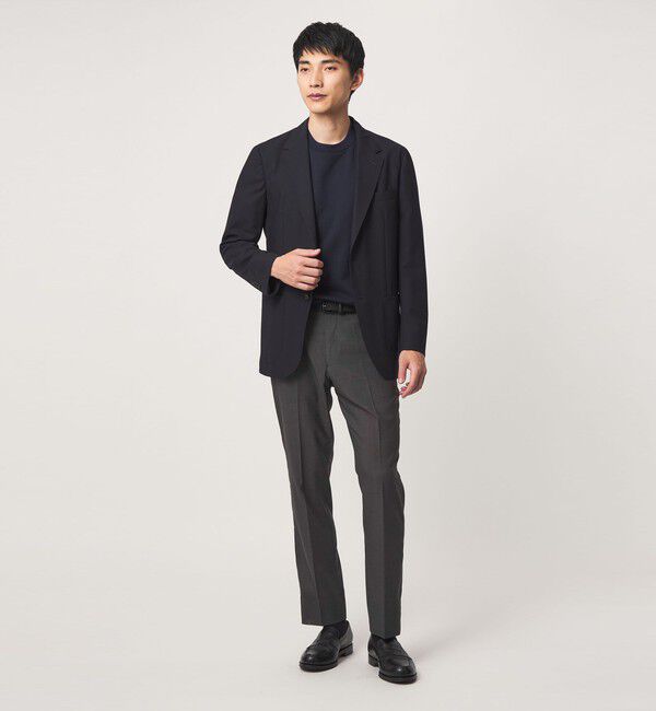 UNITED ARROWS green label relaxing「A+ air TW サイロ ソリッド アジャスター スラックス -接触冷感・通気性-」|スラックス|