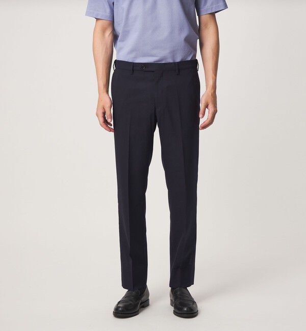UNITED ARROWS green label relaxing「A+ air TW サイロ ソリッド アジャスター スラックス -接触冷感・通気性-」|スラックス|