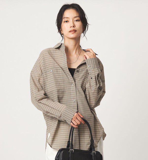 UNITED ARROWS green label relaxing「［size SHORTあり］シアー チェック シャツ」|シャツ・ブラウス|