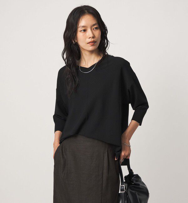 UNITED ARROWS green label relaxing「Vネック ドルマン プルオーバー ニット ウォッシャブル 接触冷感 UVカット」|ニット・セーター|