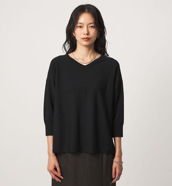 UNITED ARROWS green label relaxing「Vネック ドルマン プルオーバー ニット ウォッシャブル 接触冷感 UVカット」|ニット・セーター|