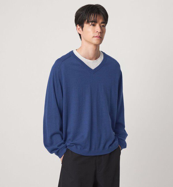 UNITED ARROWS green label relaxing「ウール サドル Vネック ニット」|ニット・セーター|