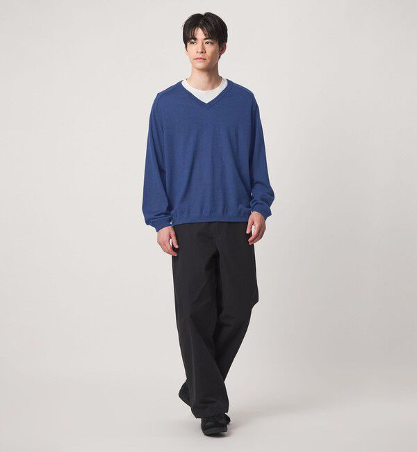 UNITED ARROWS green label relaxing「ウール サドル Vネック ニット」|ニット・セーター|