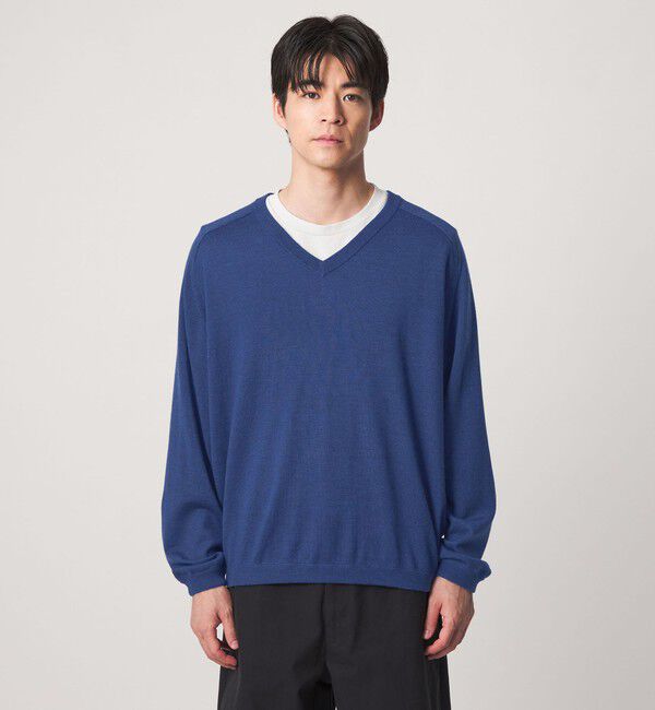 UNITED ARROWS green label relaxing「ウール サドル Vネック ニット」|ニット・セーター|