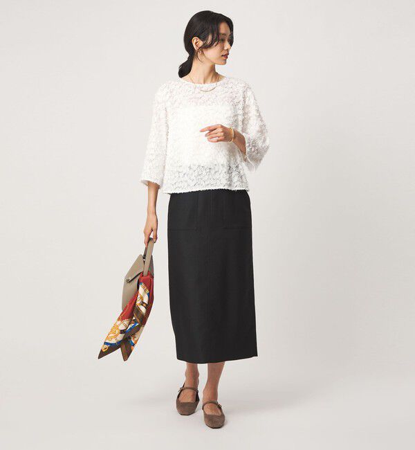 UNITED ARROWS green label relaxing「レオパード カット ジャガード ブラウス」|シャツ・ブラウス|