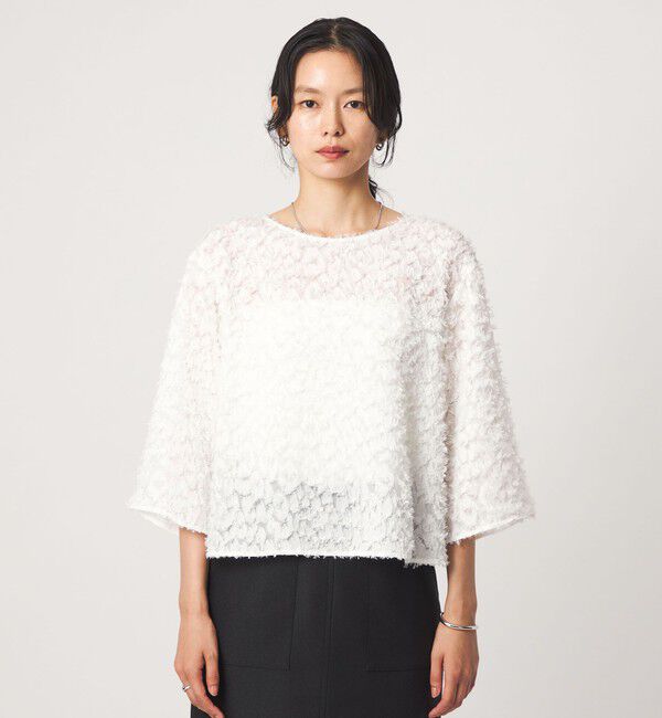UNITED ARROWS green label relaxing「レオパード カット ジャガード ブラウス」|シャツ・ブラウス|