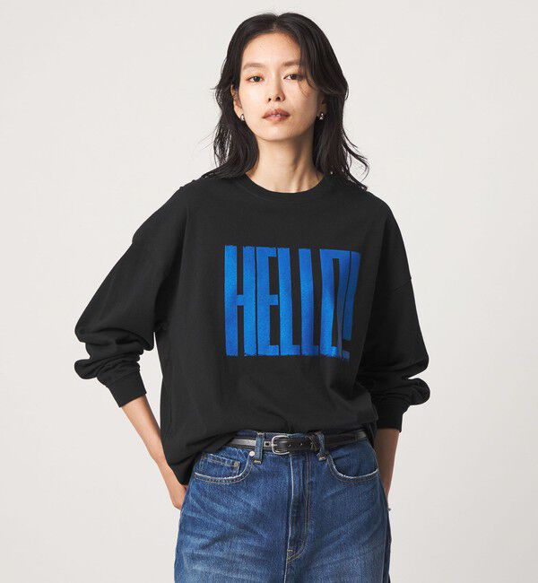UNITED ARROWS green label relaxing「【別注】＜OAFISH＞ プリント ロングスリーブ Tシャツ」|Tシャツ・カットソー|BLACK