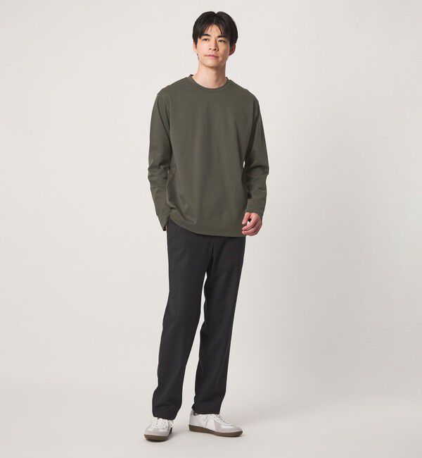 UNITED ARROWS green label relaxing「オーガニック コットン ポンチ クルーネック 長袖 Tシャツ」|Tシャツ・カットソー|