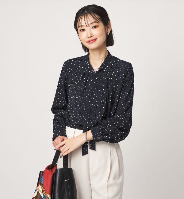 UNITED ARROWS green label relaxing「ボータイ ロングスリーブ ブラウス マシンウォッシャブル」|シャツ・ブラウス|