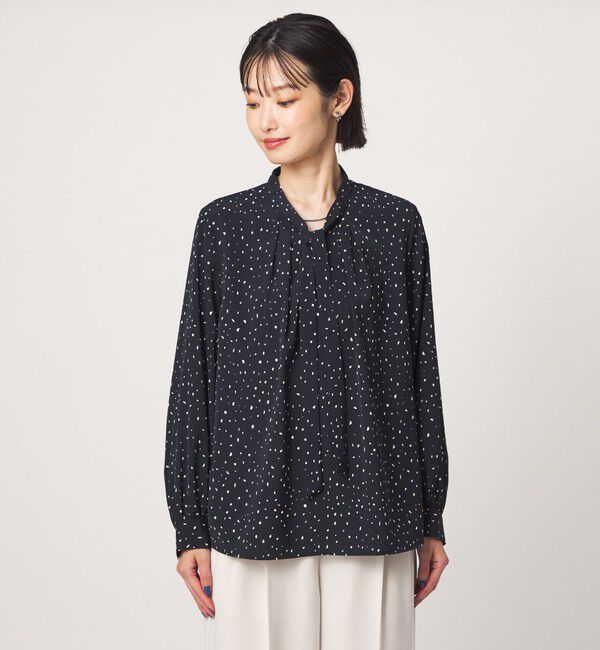UNITED ARROWS green label relaxing「ボータイ ロングスリーブ ブラウス マシンウォッシャブル」|シャツ・ブラウス|