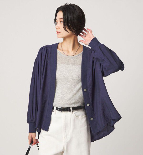 UNITED ARROWS green label relaxing「R/NY カーディガン ブラウス」|シャツ・ブラウス|NAVY