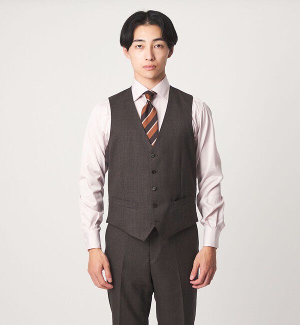 UNITED ARROWS green label relaxing「REDA ハウンドトゥース スリム 5B スーツベスト」|ベスト・ジレ|