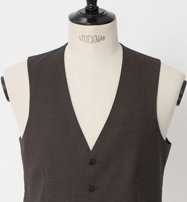 UNITED ARROWS green label relaxing「REDA ハウンドトゥース スリム 5B スーツベスト」|ベスト・ジレ|
