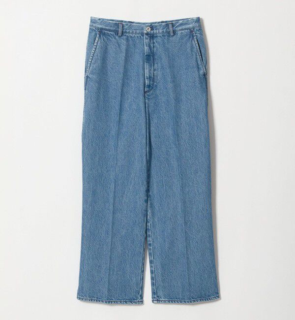 UNITED ARROWS green label relaxing「ワイド ストレート デニム スラックス パンツ W5」|デニム|LT.BLUE
