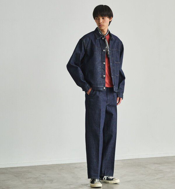 UNITED ARROWS green label relaxing「ワイド ストレート デニム スラックス パンツ W5」|デニム|