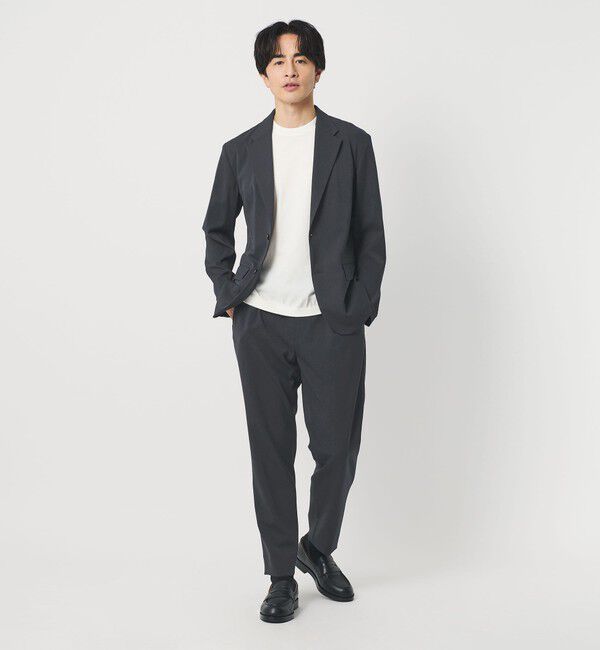 BEAUTY&YOUTH UNITED ARROWS「トリクシオン/TRIXION シャンブレー 1P テーパード スラックス NO.5 セットアップ対応 ウォッシャブル」|チノ|
