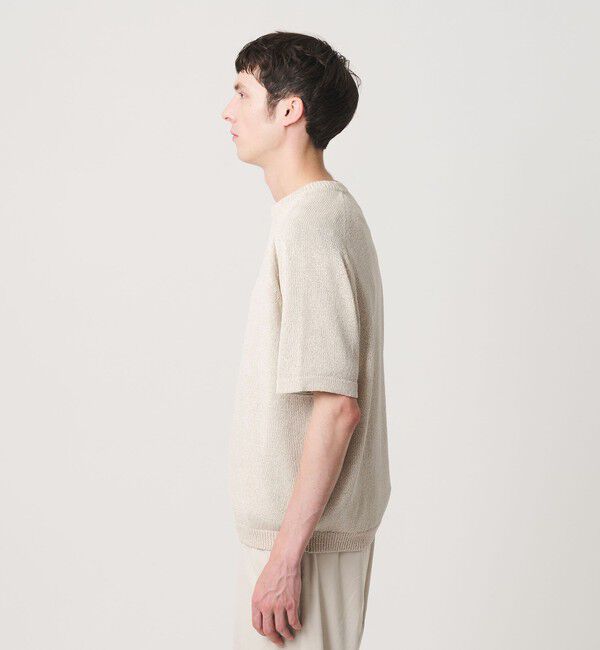 BEAUTY&YOUTH UNITED ARROWS「ペーパーヤーン サドルスリーブ クルーネック ニット ウォッシャブル」|ニット・セーター|